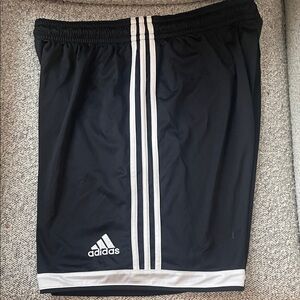 Adidas Men's Black and White Athletic Shorts LG